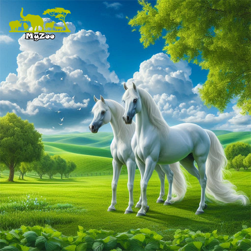 white arabian horse