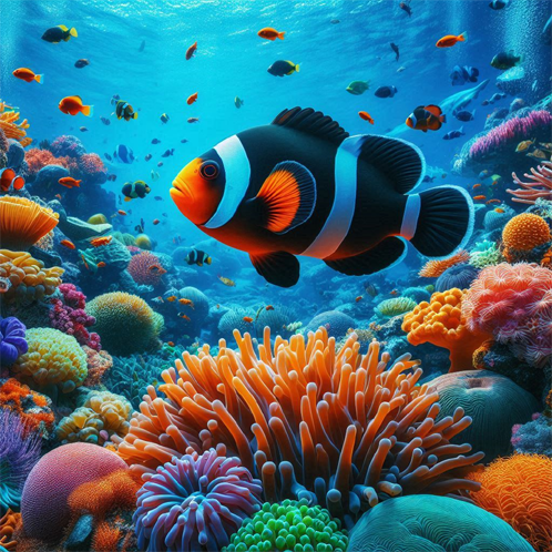 Black Ocellaris Clownfish