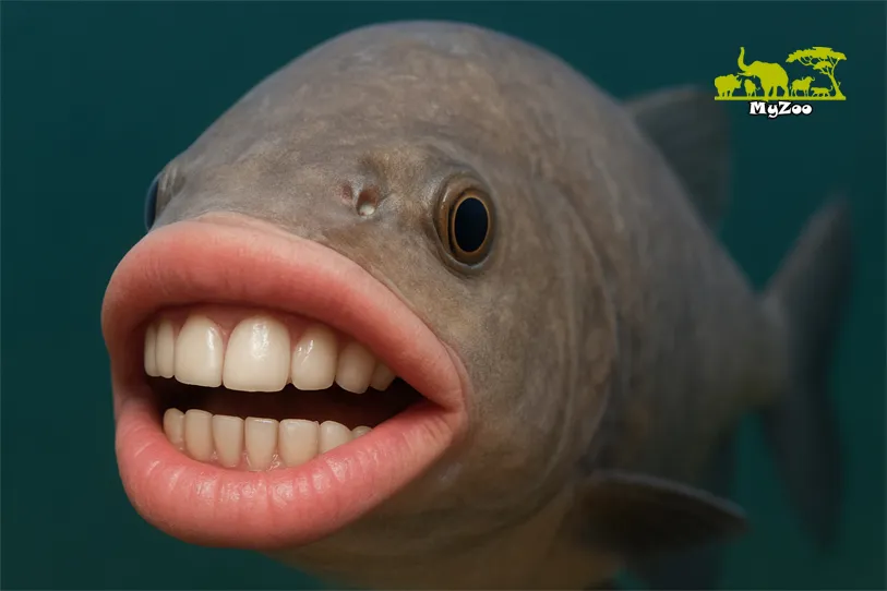 lips fish with human teeth meme
